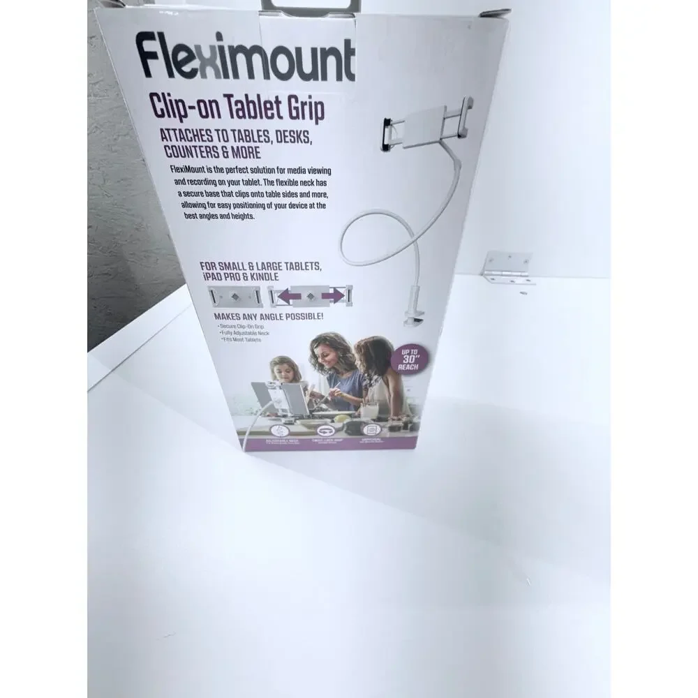 FlexiMount Clip-on Tablet Stand – Fits iPad, Kindle & More